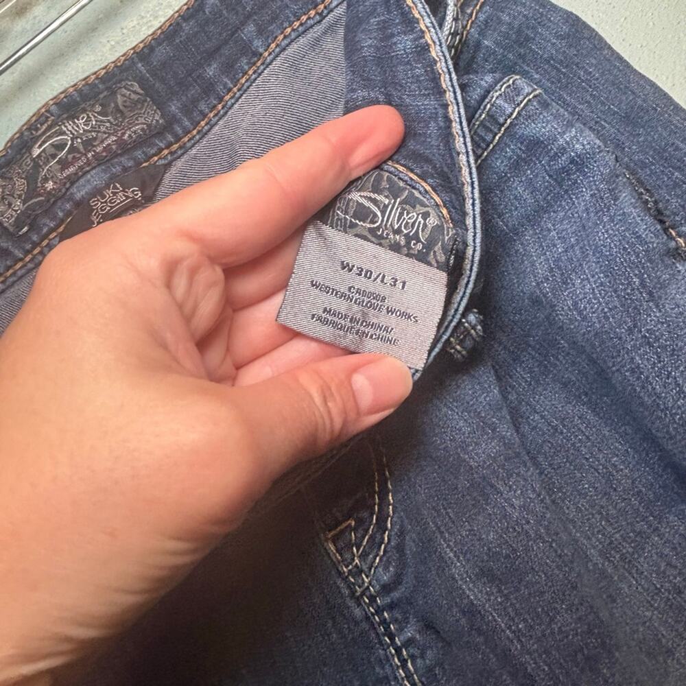Women's Silver Jeans Co. Suki Blue Denim Jeggings Size 30 - Picture 6 of 8